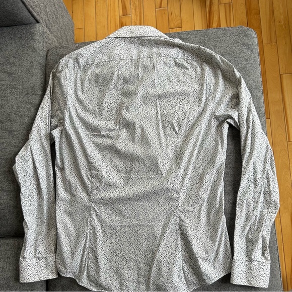 Calvin Klein men’s extreme slim fit, white and blue dress shirt size large - Picture 2 of 9